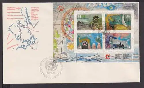 Briefmarken Kanada Übersee Brief Block 1986 Intern Philatelie Ausstellung