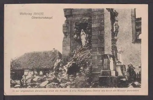 Ansichtskarte 1. Weltkrieg Oberburnhaupt Elsass Frankreich 1915 Frankfurt Hessen