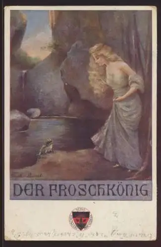 Ansichtskarte Jugendstil Künstler Märchen Der Froschkönig Österreich Schulverein