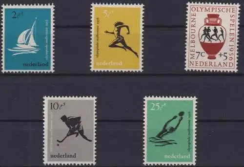 Niederlande 678-682 Sport Olympia olympische Sommerspiele Melbouren Kat. 11,00