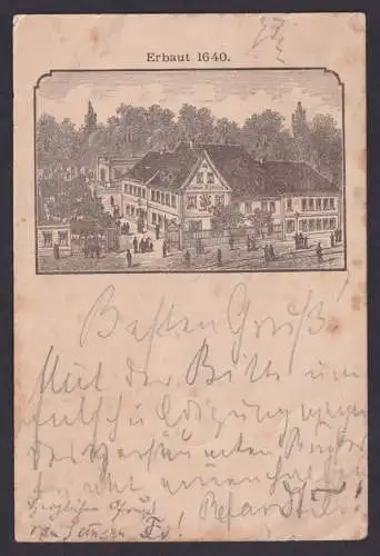 Leipzig Delitzsch Sachsen selt. frühe Vorläufer Ansichtskarte Queldlingburg 1890