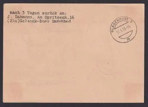 Flugpost Brief Air Mail KLM Dienst Amsterdam Klagenfurt Österreich Zuleitung DDR