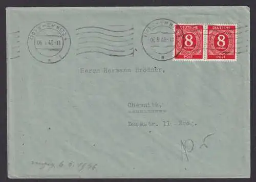 Briefmarken Besetzung Gemeinschaft 917 im Paar Chemnitz 06.5.11946