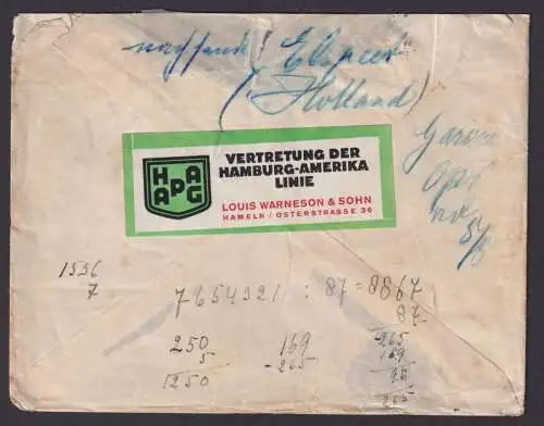 Briefmarken Deutsches Reich Bahnpost MIF Goethe Schiller Hameln nach Niederlande