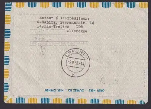 Flugpost Brief Air Mail DDR Privatganzsache Aerogramm +ZuF Lufthansa Leipzig BPA