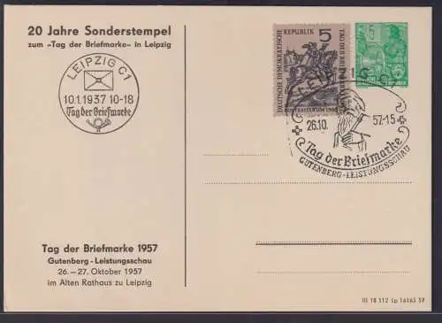 DDR Bild Ganzsache Fünfjahrpaln mit ZuF Sonderstempel Philatelie Leipzig