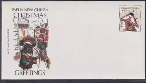 Papua Neuguinea New Guinea Ganzsache Weihnachten Christmas postal stationery