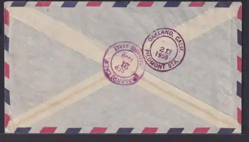 Nicaragua Flugpost Brief airmail Manaqua nach Piedmont California USA