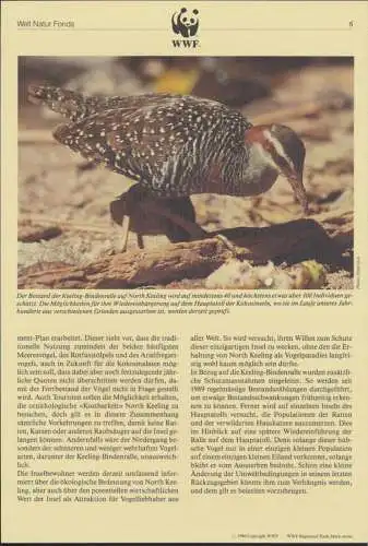 WWF Cocos Island 267-270 Tiere Vögel Keeling-Bindenralle kpl. Kapitel bestehend