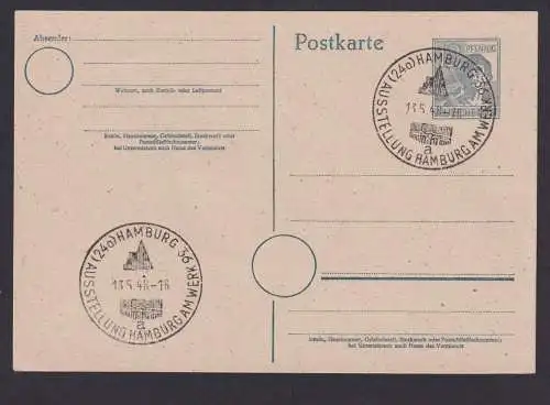 Briefmarken All Besetzung Gemeinschaft Ganzsache SST Hamburg Ausstellung Am Werk