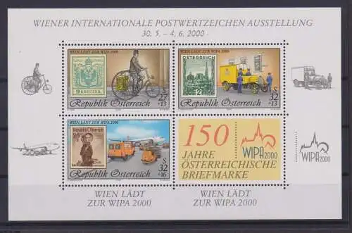 Österreich Block 14 Philatelie WIPA 2000 Wien Luxus postfrisch MNH KatWert 30,00