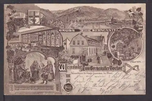 Ansichtskarte Bernkastel Mosel Rheinland-Pfalz Bernk Doctor 1908 Gotha Thüringen