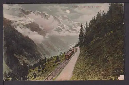 Ansichtskarte Interlaken Schweiz 1909 Electr. Bahn nach Mürren Neuilly Eisenbahn