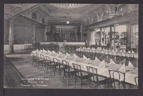 Ansichtskarte Münster i.W. NRW 1909 Centalhof Theater- u Festsaal Menden