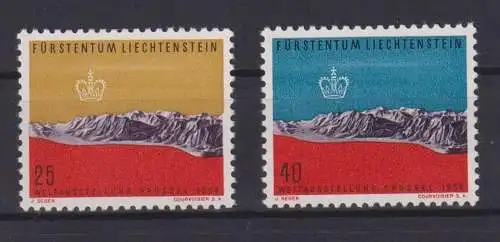 Liechtenstein 369-370 Weltausstellung Brüssel Luxus postfrisch KatWert 3,50