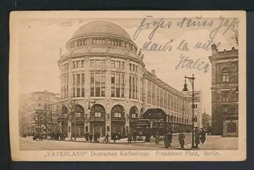 Ansichtskarte Berlin Potsdamer Platz Kaffeehaus Vaterland 1923 Comer See Italien