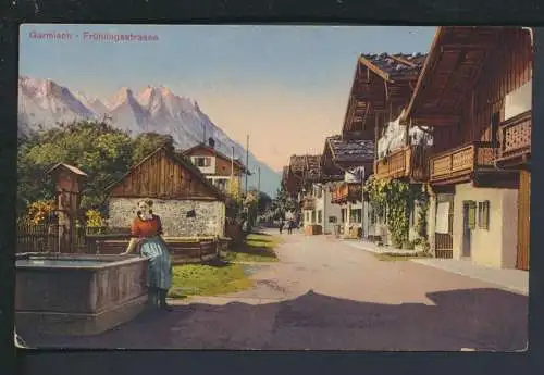 Ansichtskarte Garmisch Bayern Frühlingsstrasse