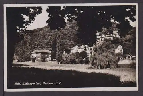 Ansichtskarte Schlangenbad Hessen Berliner Hof Naumburg Saale Sachsen-Anhalt