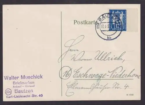 DDR Brief EF 243 Bautzen Sachsen W. Muschick Briefmarkenankauf Kat.Wert 55,00