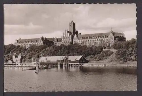 Ansichtskarte Flensburg Schleswig-Holstein Mürwik Marineschule Wiesbaden Hessen