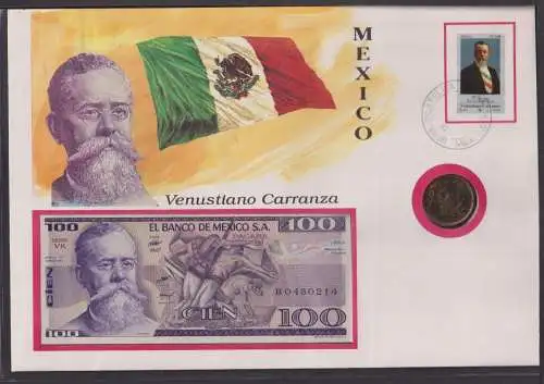 Geldschein Banknote Banknotenbrief Mexiko Südamerika exotisches Motiv