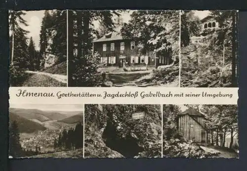 Ansichtskarte Ilmenau Thüringen Goethestätten Jagdschloss Gabelbach