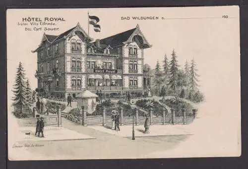 Ansichtskarte Bad Wildungen Hessen Hotel Royal