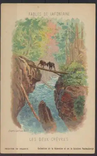 Frankreich Litographie Illustration Fables de Lafotaine von Gustave DORE 3 Stück