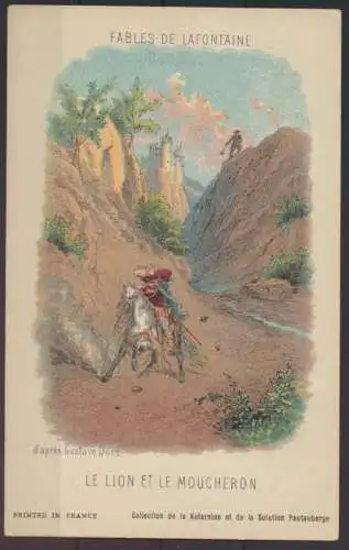 Frankreich Litographie Illustration Fables de Lafotaine von Gustave DORE 3 Stück
