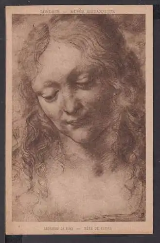 Ansichtskarte Künstler Leonardo da Vinci Tete de femme