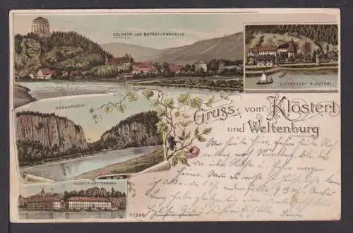 Ansichtskarte Klösterl Kelheim Weltenburg Bayern Litho 1900 Aschaffenburg