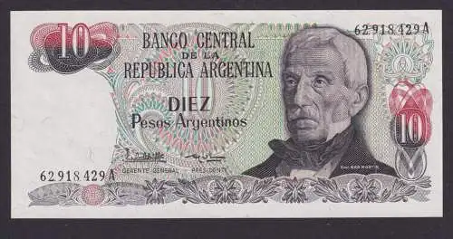 Banknote Geldschein Argentinien Südamerika 10 Pesos Top Erhaltung