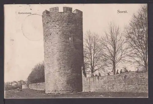 Ansichtskarte Soest NRW 1915 Kattenturm Essen-Ruhr