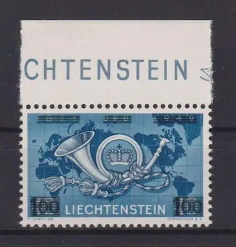 Liechtenstein 288 Freimarke Ausgabe 1950 Oberrand tadellos postfrisch Kat. 48,00