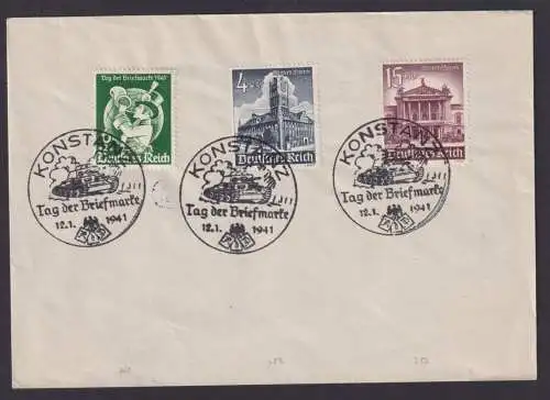 Konstanz Deutsches Reich Brief Philatelie schöne SSt Tag der Briefmarke WHW