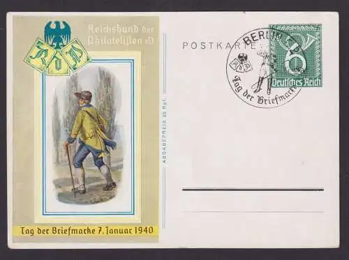 Berlin Privatganzsache Deutsches Reich selt. SST Tag d. Briefmarke Reichsbund d.