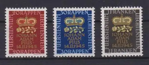 Liechtenstein 240-242 Erbprinz Hans-Adam tadellos postfrisch MNH Kat.-Wert 7,50