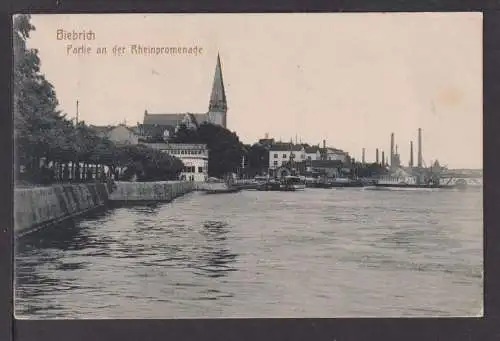 Ansichtskarte Biebrich Rheinland-Pfalz Rheinpromenade Konstanz Baden-Württemberg