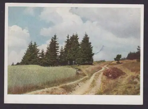 DDR Brief 472 MEF Ansichtskarte Johanngeorgestadt Sachsen Gemälde Hochmoor im