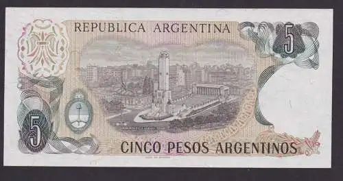 Banknote Geldschein Argentinien Südamerika 5 Pesos Top Erhaltung UNC
