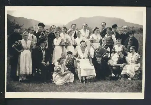 Ansichtskarte Olbersdorf Sachsen Volksspielkunst Heimatgruppe