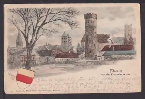 Ansichtskarte Münster NRW 1901 Münster von der Kreuzschanze aus Kilkell Irland