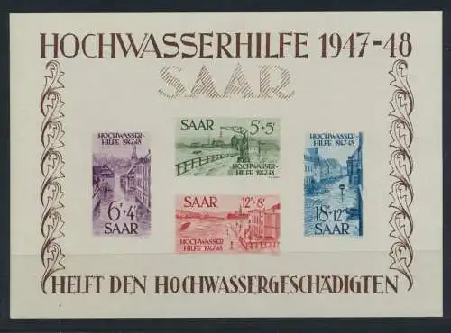 Saarland Blockpaar 1+2 Luxus postfrisch MNH Fotoattest Ney einwandfrei 1.700,00