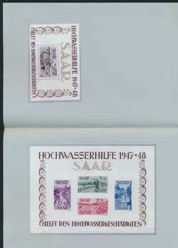 Saarland Blockpaar 1+2 Luxus postfrisch MNH Fotoattest Ney einwandfrei 1.700,00