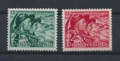 Deutsches Reich Sudetenland 684 y - 685 Volksabstimmung Luxus postfrisch 41,00