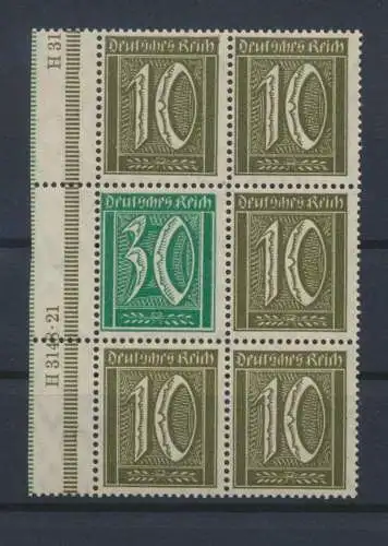 Deutsches Reich Zusammendruck S 33 Sechserblock HAN 3148.21 Luxus postfrisch MNH