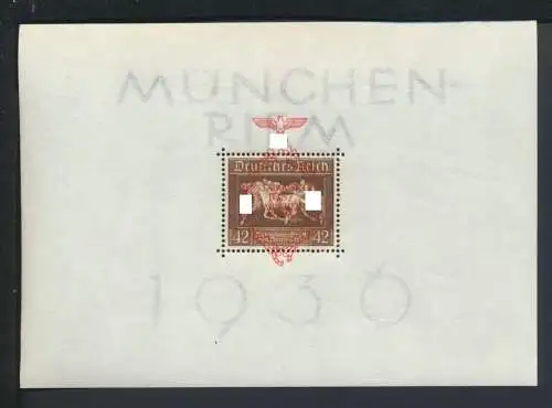 Deutsches Reich Block 10 Pferde Galopprennen Das braune Band postfrisch 190,00