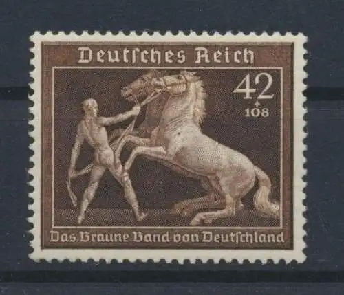 Deutsches Reich 699 Braunes Band 1939 Luxus postfrisch Pferde Kat.-Wert 80,00