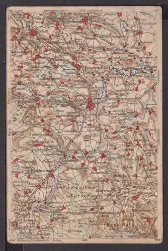 Ansichtskarte Eger Franzensbad Tschechien Landkarte Kartographie