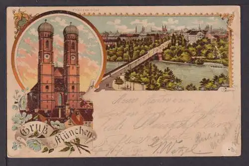 Ansichtskarte München Bayern Frauenkirche Litho Herford NRW